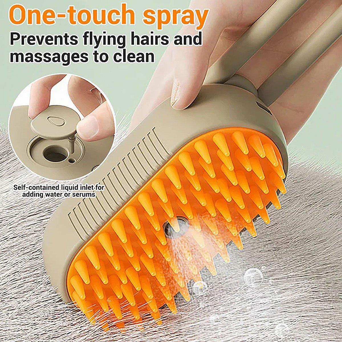 Pet Spray Massage Brush for Cats and Dogs