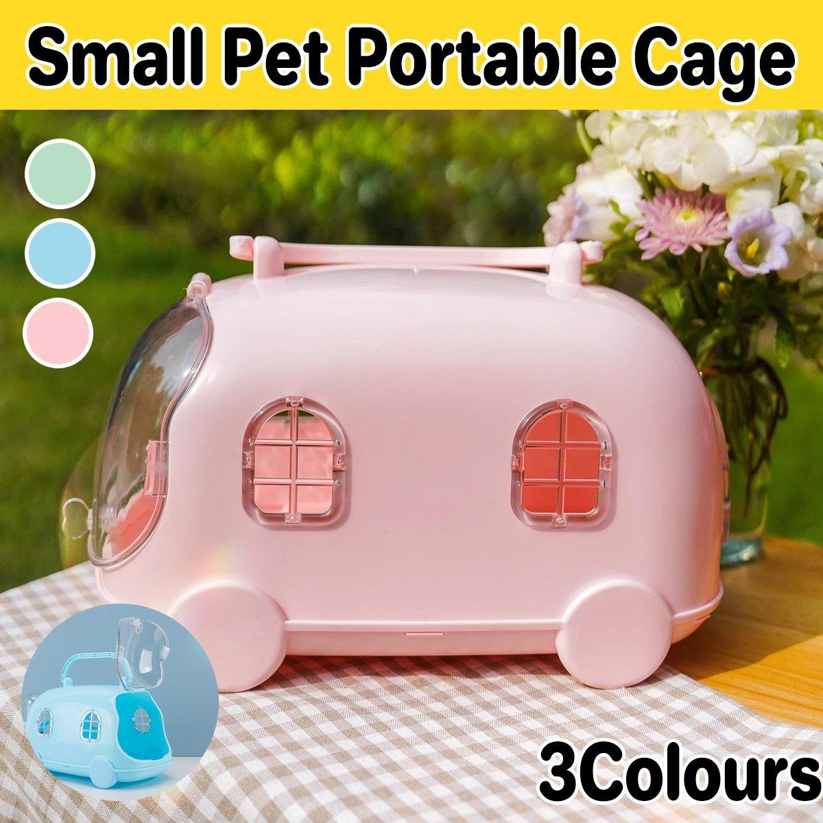 Small Pet Portable Travel Cage Lightweight Cute Design 3 Colors