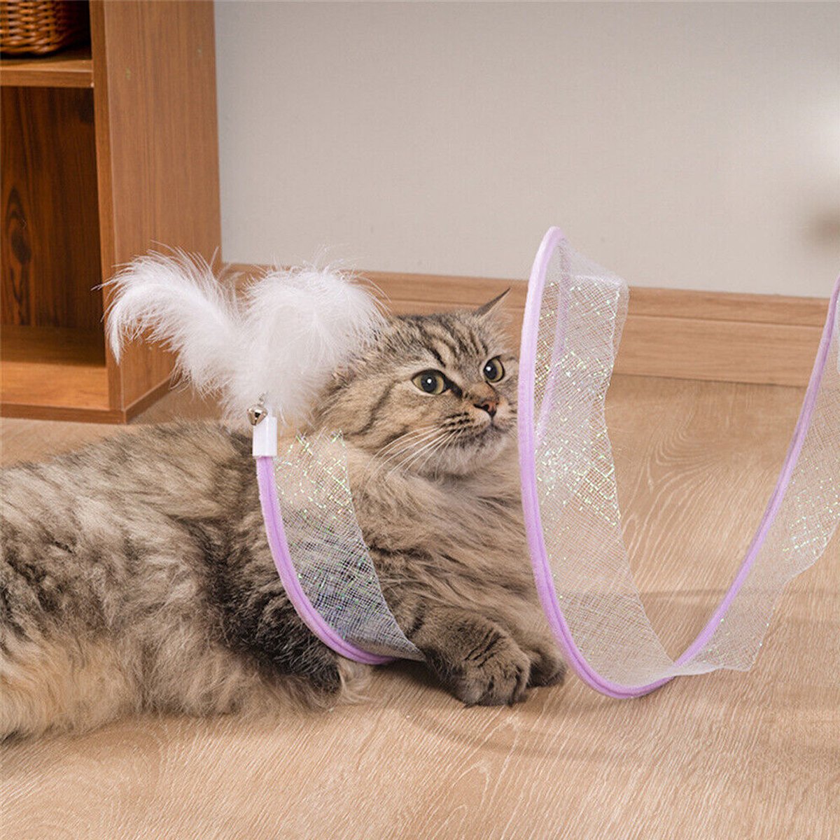 Durable Cat Toy Bundle with Collapsible Tunnel