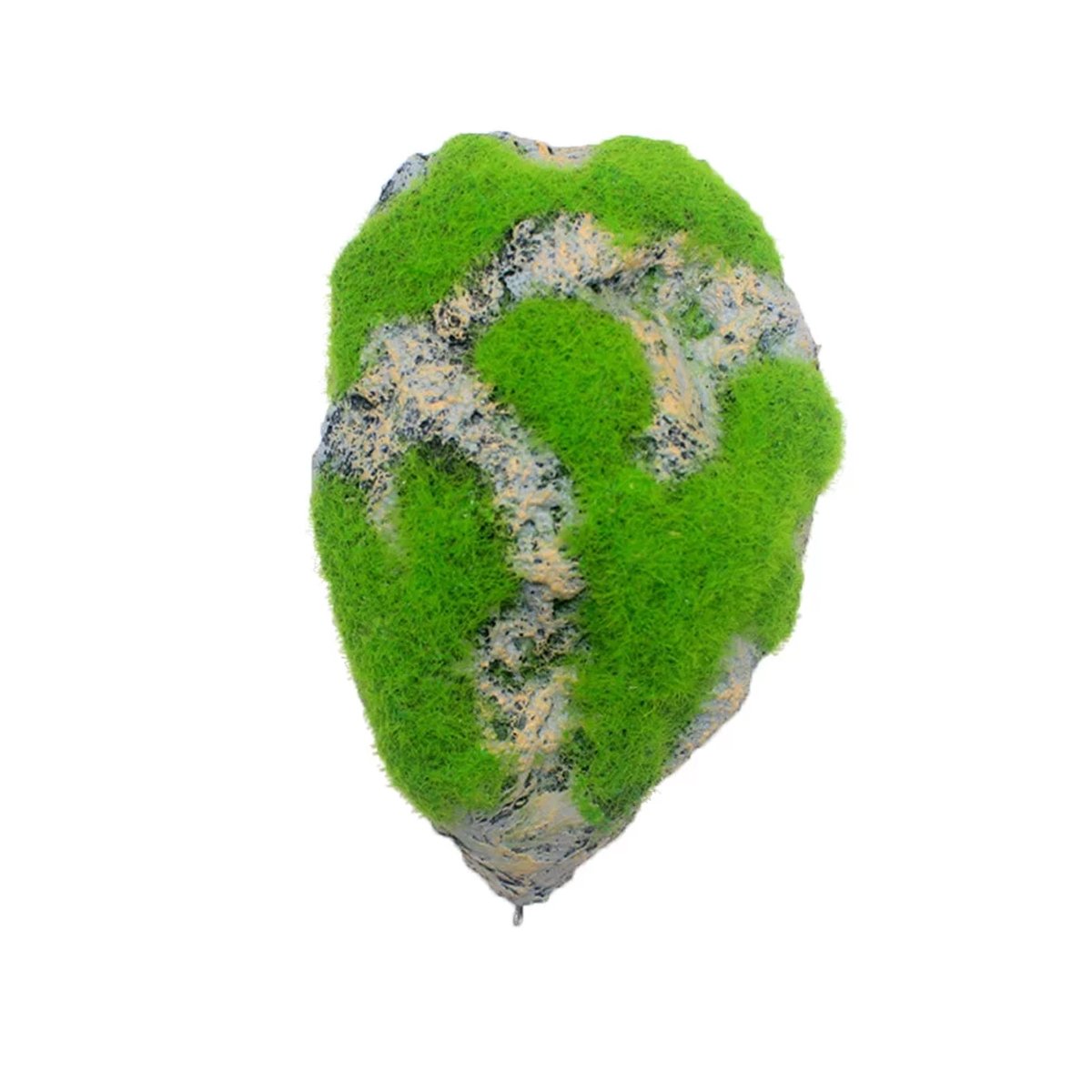 Floating Rock with Artificial Moss for Aquariums Decorative Aquarium Rock