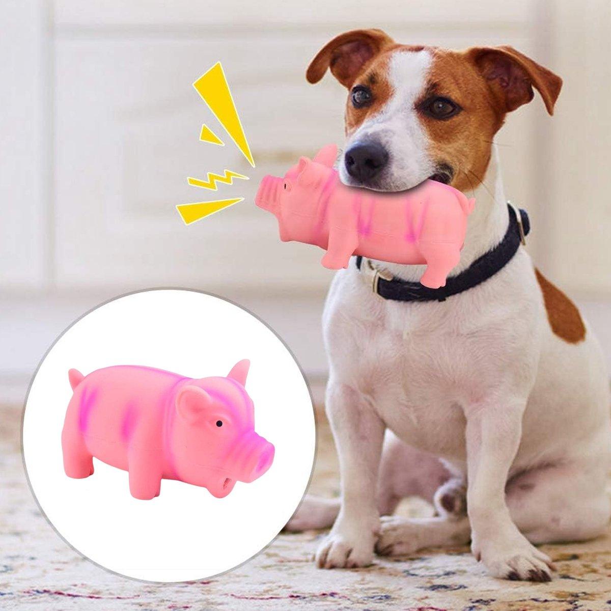 Latex Pig Dog Toy Sounding Pet Chew Toy for Teething Puppies