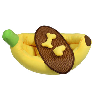 Cute Banana Shape Pet Bed Winter Warm Dog Cat Kennel