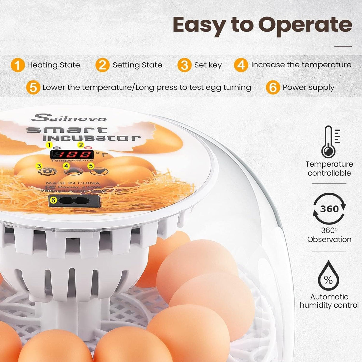 Automatic Small Egg Incubator for Chicken Pigeon