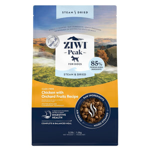 Ziwi Peak Steam Dried Dog Food Chicken with Orchard Fruits 1.5kg/3.2kg