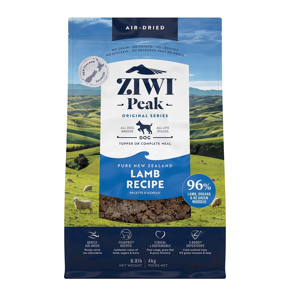 ZIWI Peak Air Dry Dog Food Lamb 454g/1kg/2.5kg/4kg