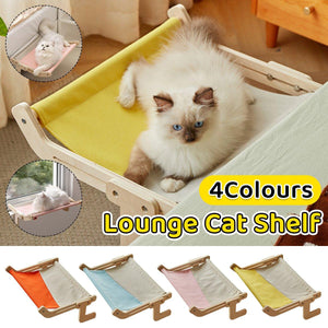 Durable Solid Wood Window Hanging Cat Hammock