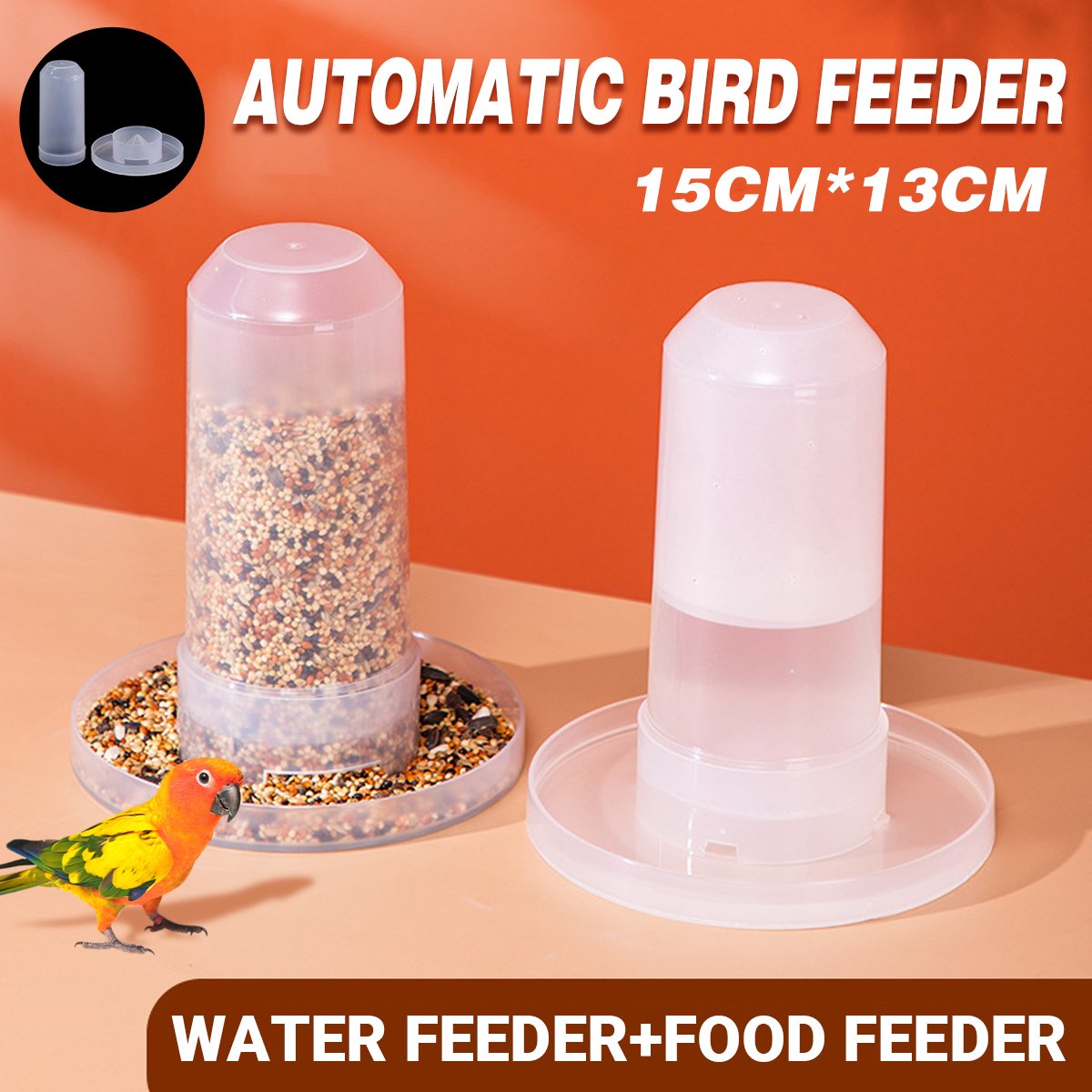 Automatic Bird Feeder Chicken Pigeon Parrot Drinker Water Dispenser Feeder