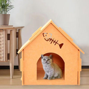 Cat Nest Eco-friendly Universal Removable Semi-enclosed Felt Cat House