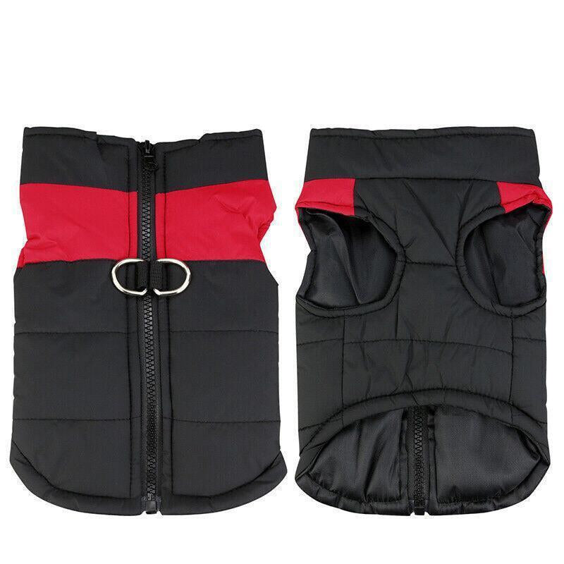 Warm Waterproof Large Dog Jacket - Padded Winter Coat for Pet Windbreaker Vest