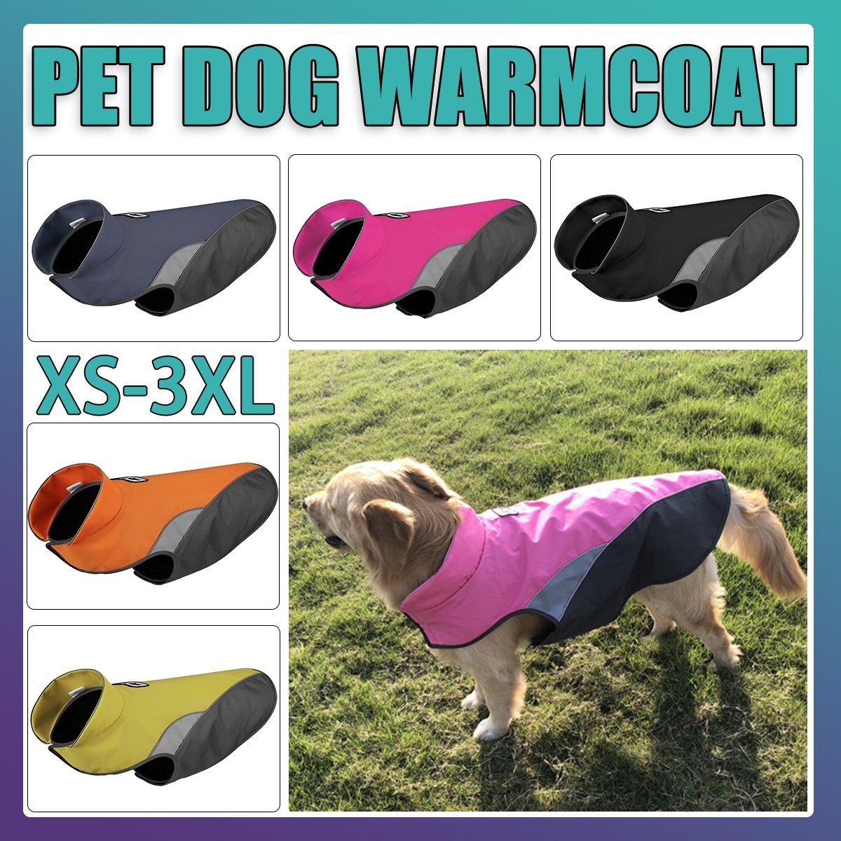 Pet Dog Warm Coat Fleece Jacket Reflective Waterproof Winter Clothes Puppy Vest