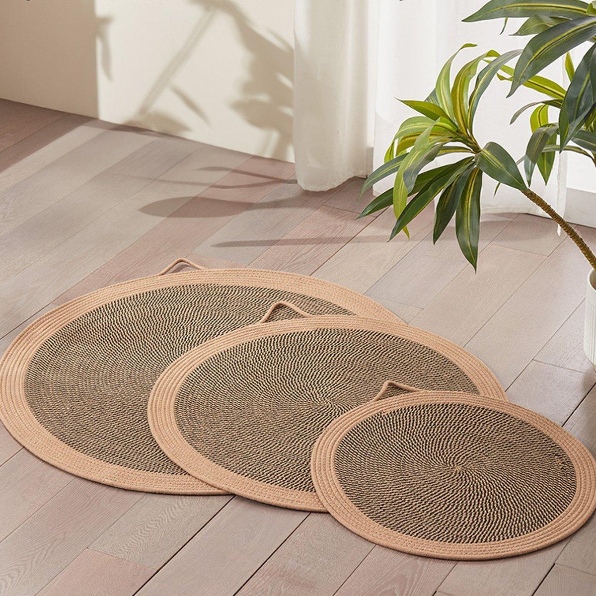 Woven Rattan Cat Scratching Mat Durable Scratch Board & Sleeping Pad