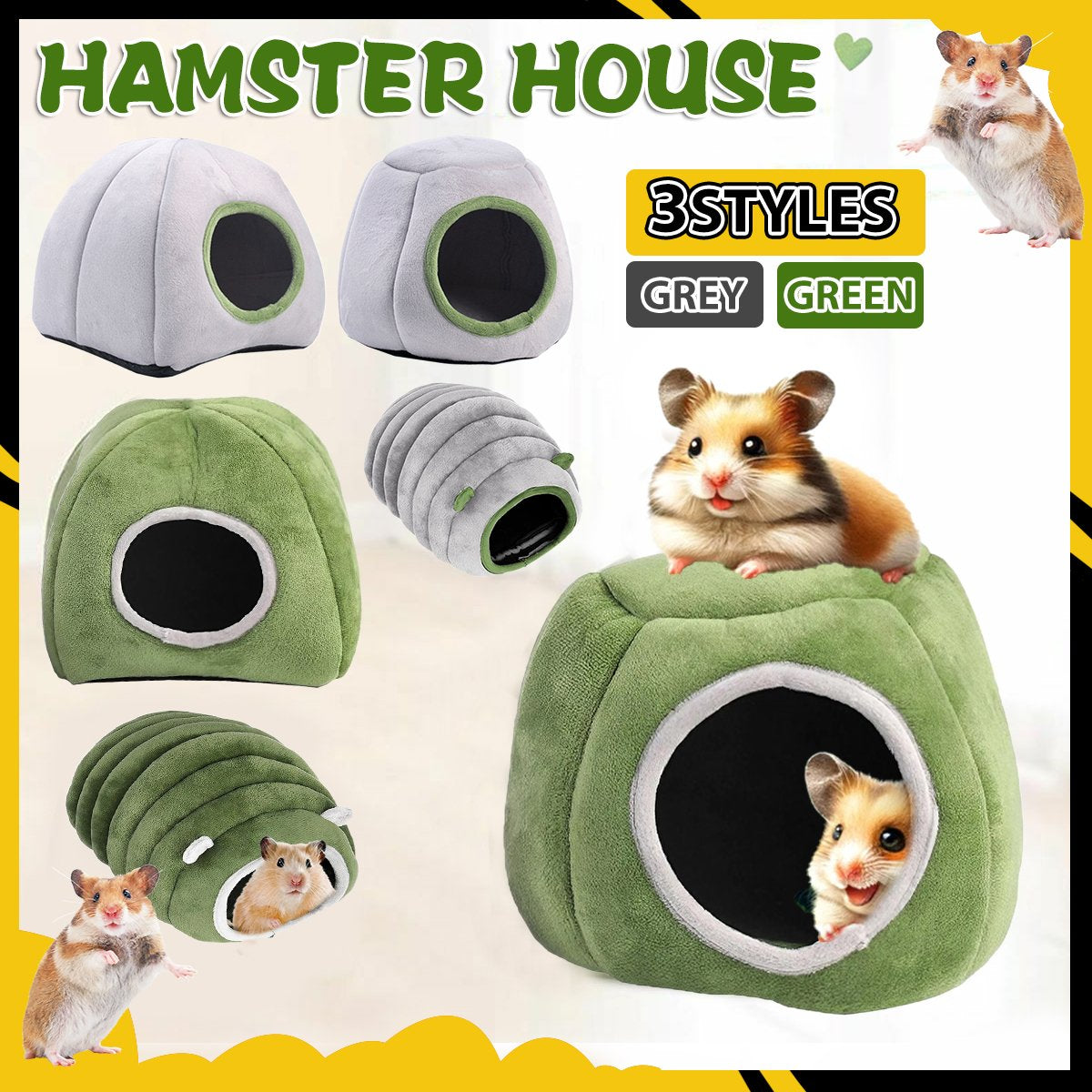 Soft Small Animal Guinea Pig Cozy Warm Pet Tent Hamster House Hideout Cave Bed