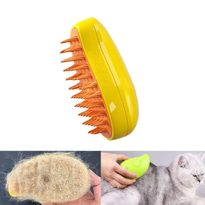 3-in-1 Steamy Pet Brush - Electric Spray Brush for Cats and Dogs