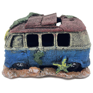 Aquarium Rocks Aquarium Decoration Resin Car Wreck Fish Shrimp Escape House