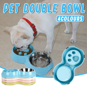 Pet Slow Eating Bowl with Stainless Steel Dog Bowls for healthy digestion