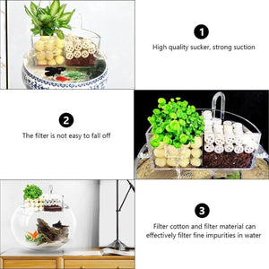 Round Fish Tank Filter Box Aquarium Trickle Box Small External Top Quiet Water Purification