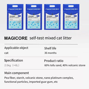 4pcs 2.5kg Mixed Cat Litter Clumping Odor Control Premium Cat Litter for Cat