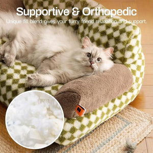 Orthopedic Cat Sofa Bed Supportive & Cozy Pet Couch for Cats & Dogs