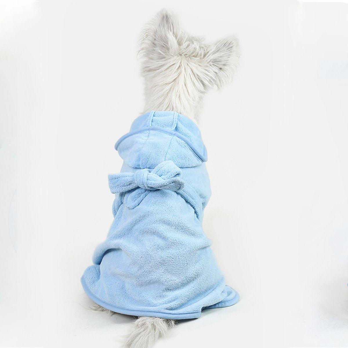 Absorbent Dog and Cat Bath Towel Microfiber Pet Bathrobe