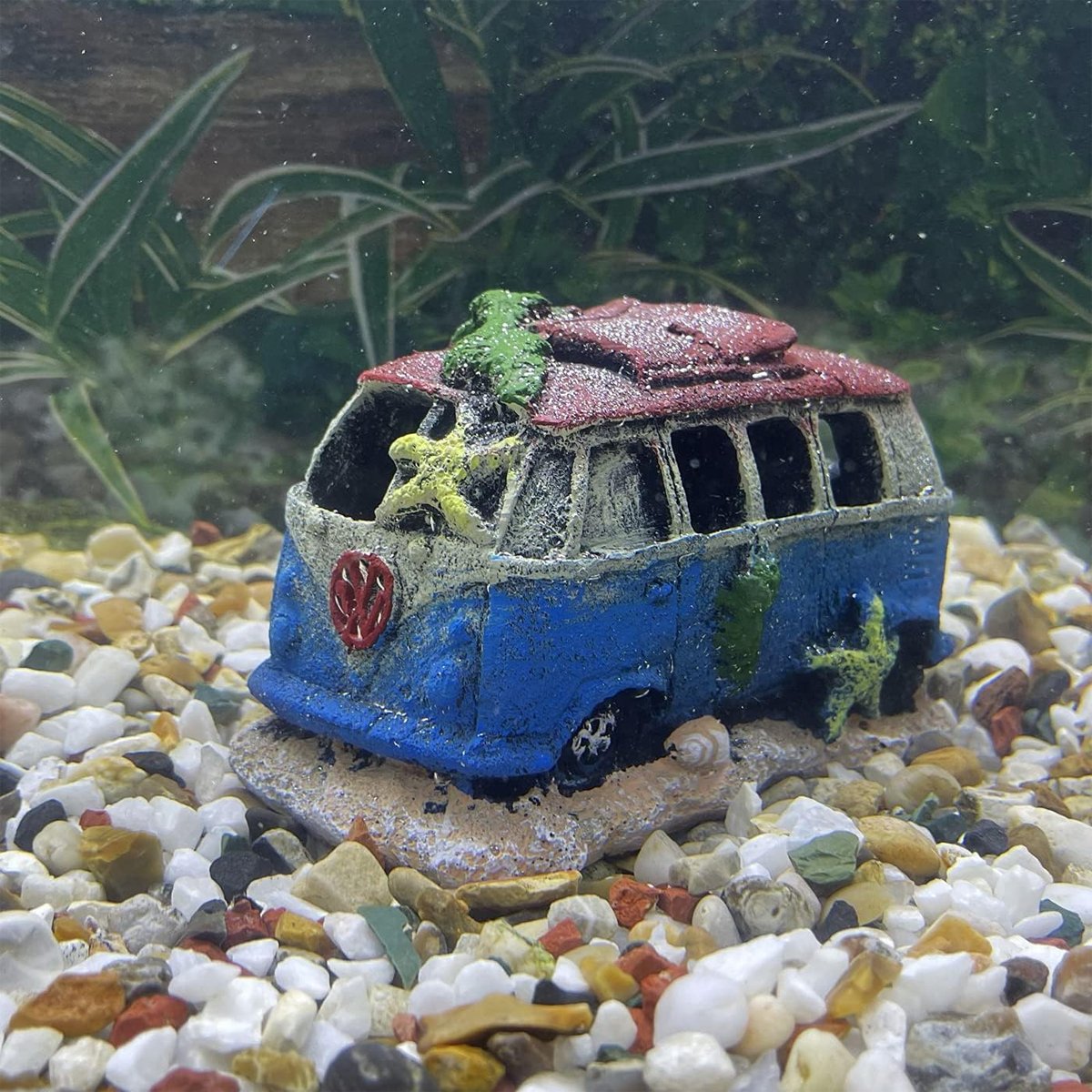 Aquarium Rocks Aquarium Decoration Resin Car Wreck Fish Shrimp Escape House