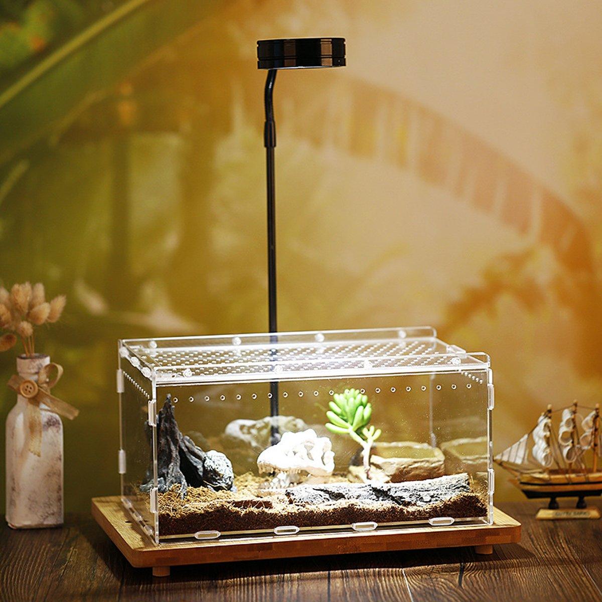 Clear Slide Lid Pet Box Reptile Breeding Habitat Reptile Tank