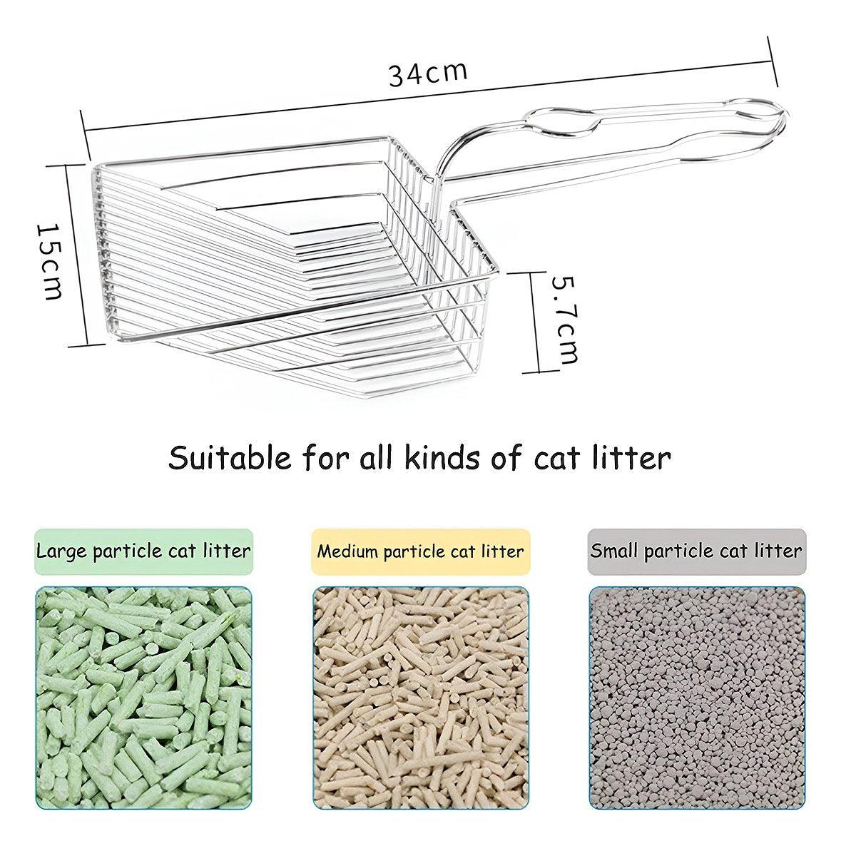 Durable Full Metal Cat Litter Scoop – Precision Sifting & Easy Cleaning