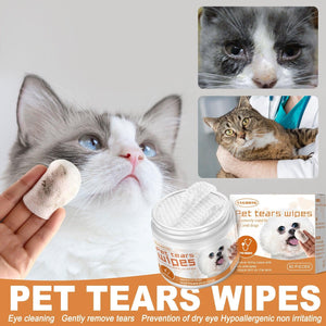 Pet Tear Stain Wipes Effective Cleaning for Dogs and Cats' Eyes