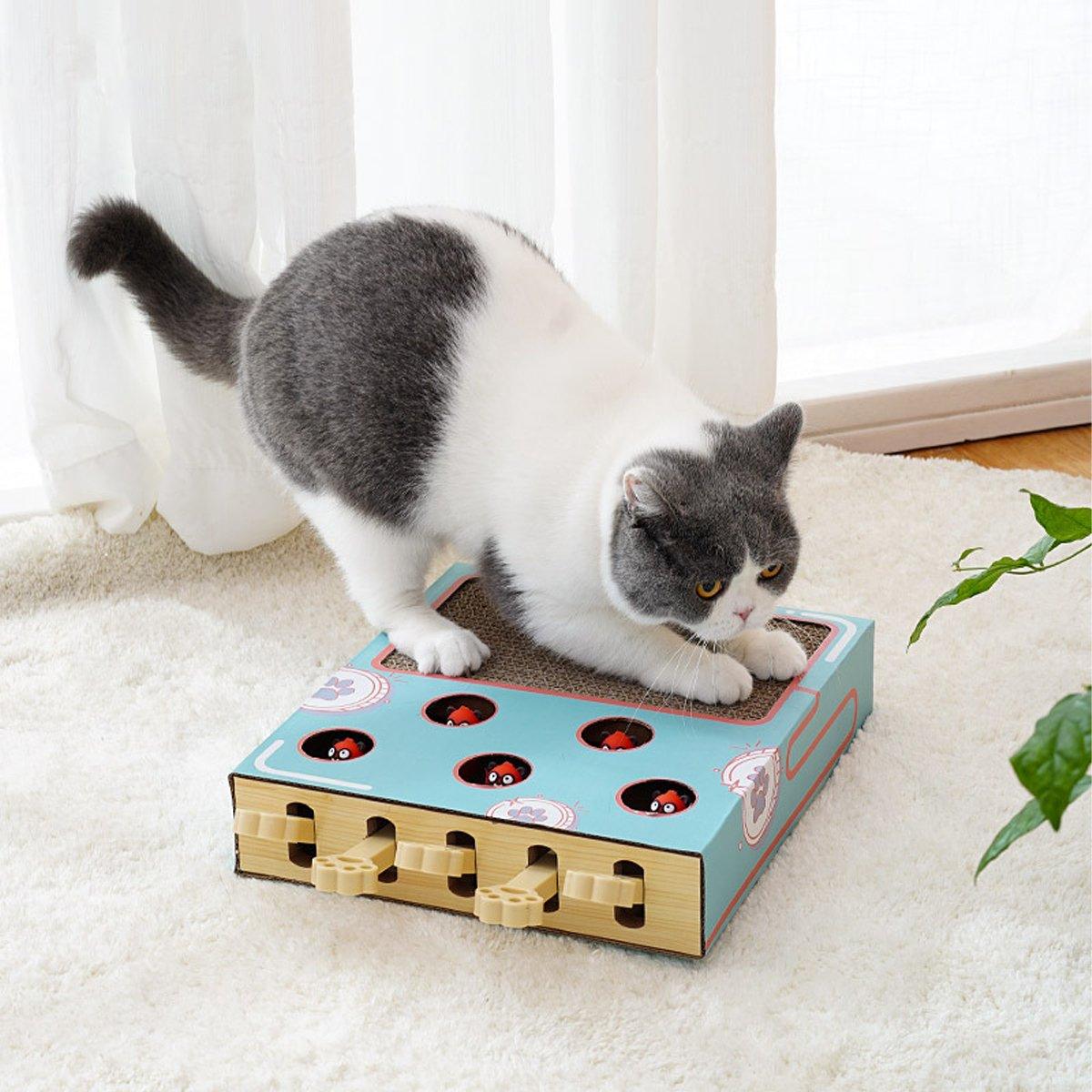 Multifunctional Interactive Cat Toys Corrugated Scratch Board for Cats