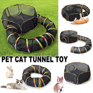 Portable Mesh Cat Tunnel & Enclosure Easy Setup Outdoor Play Area