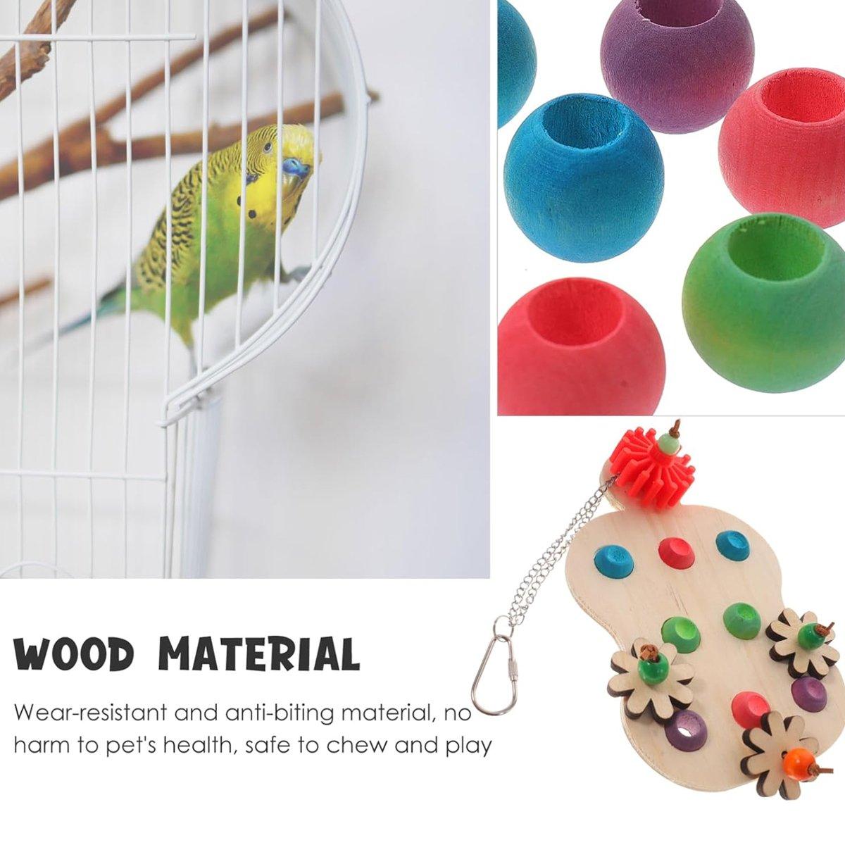 Parrot Supplies Bird Toys Wooden Educational Interactive Toys