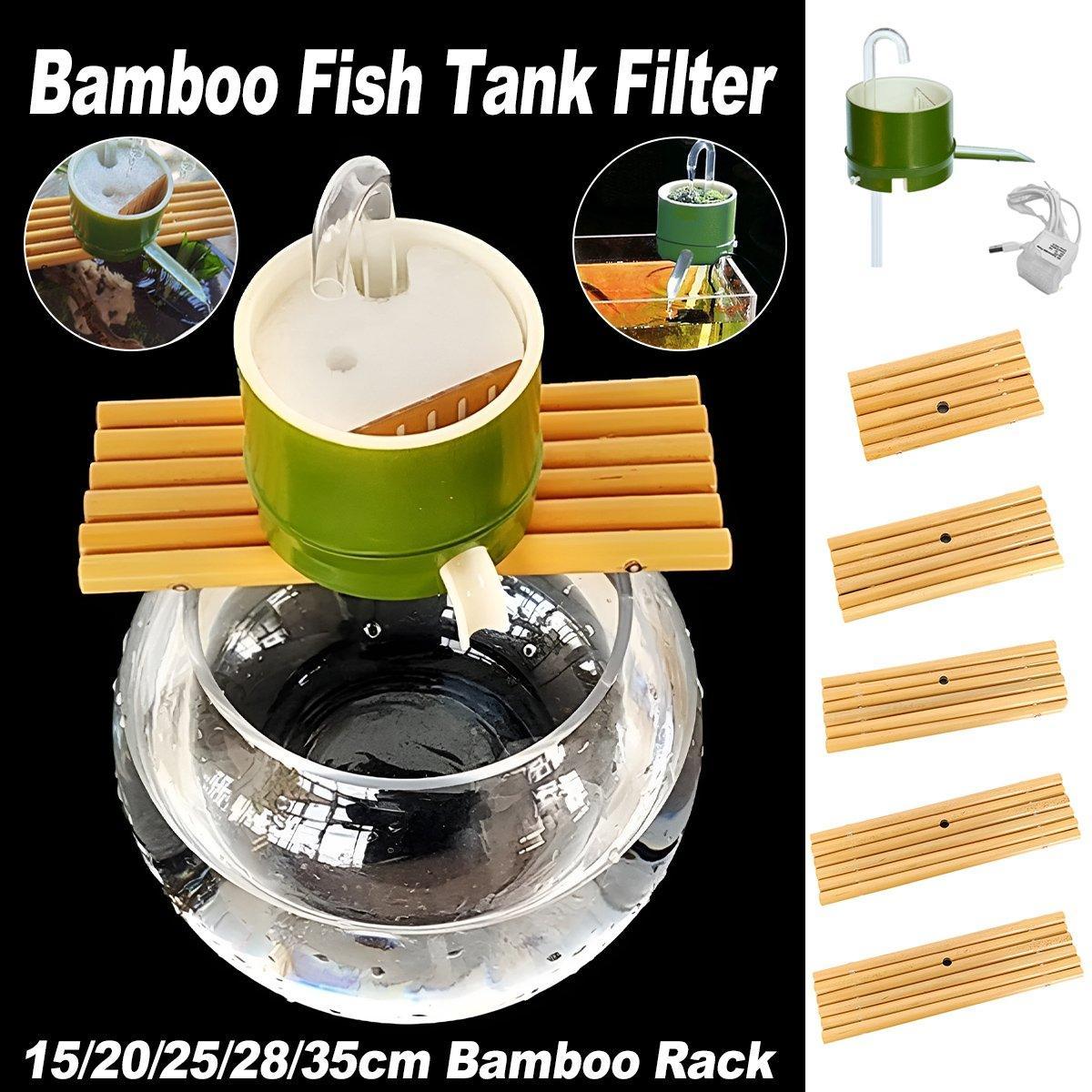 Bamboo Tube RackType Fish Tank Filter External 3in1 Water Filter Aquarium Filter