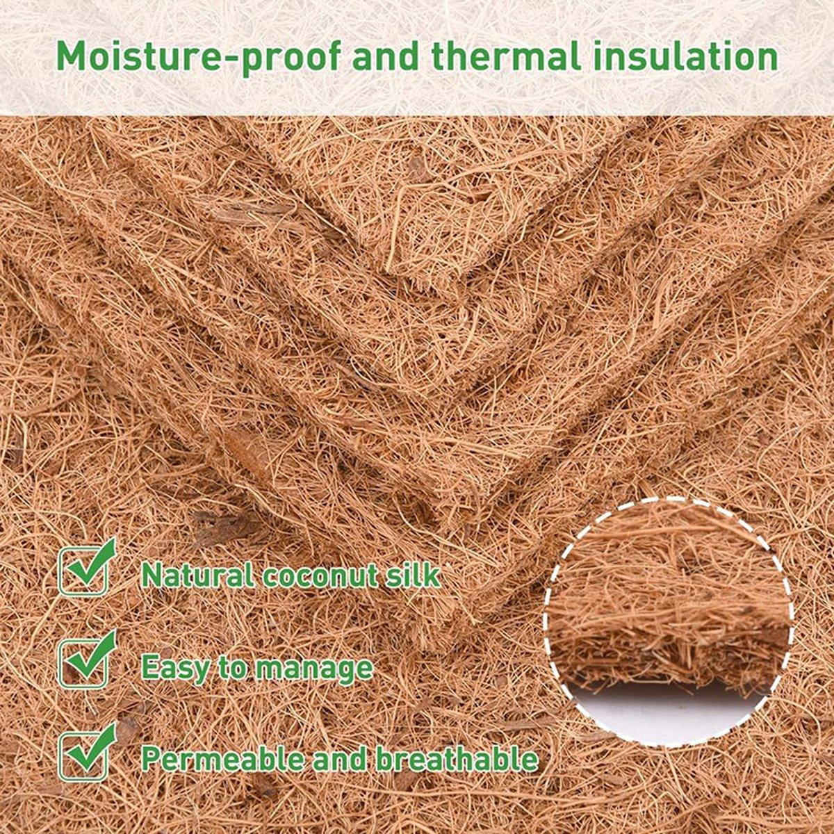 10pcs Chicken Nest Box Liners Coconut Fibre 11.8x11.8 Inches