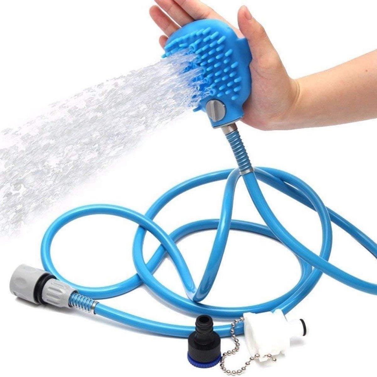 Dog Bath Pet Shower Nozzle Silicone Massage Brush