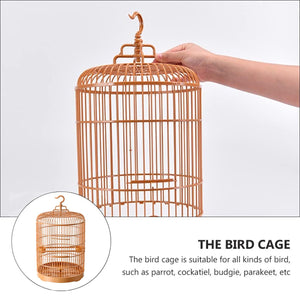 Elegant Portable Luxury Bird Round Cage for Small to Medium-Sized Birds