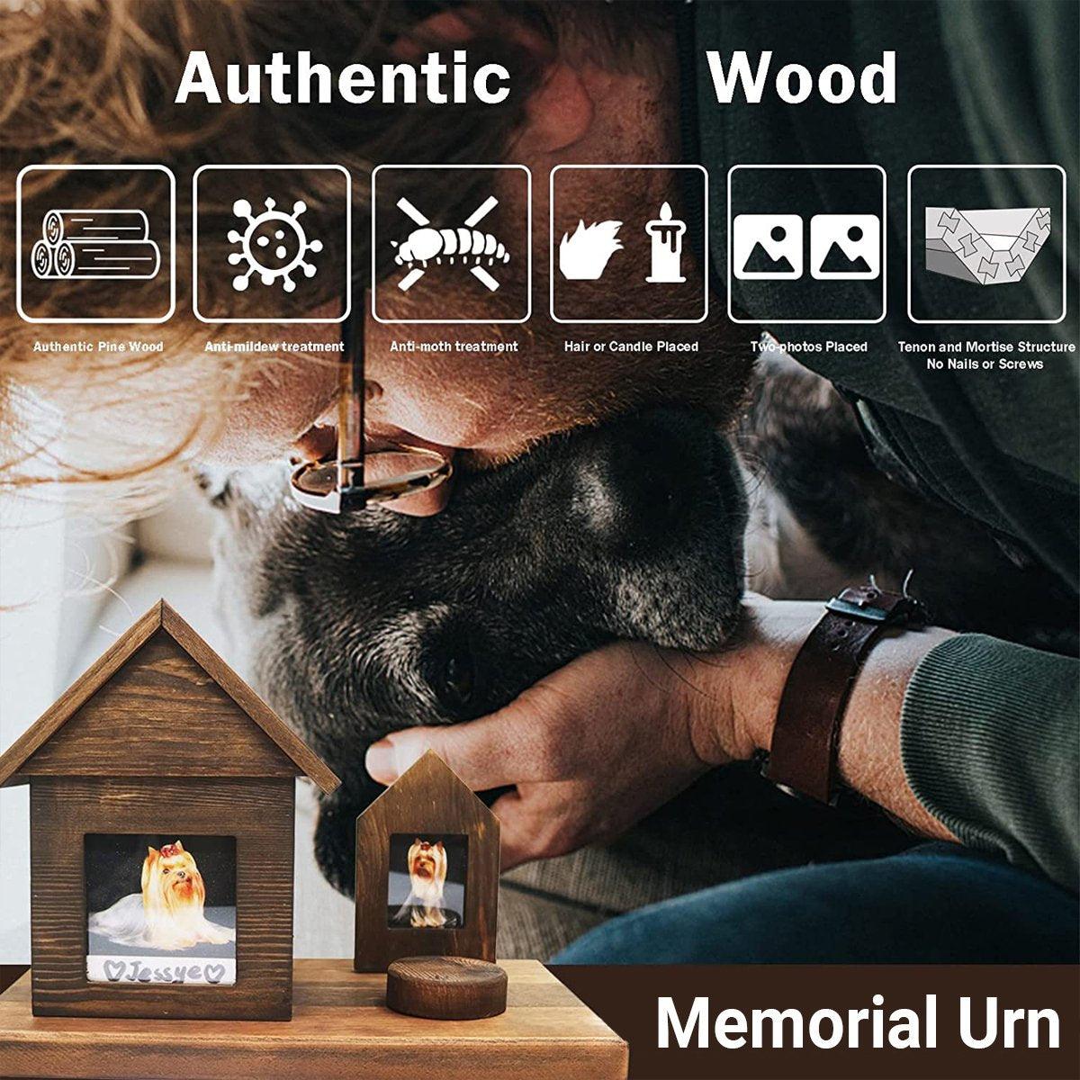 Pet House Urns Dog Cat Ashes Urn with Photo Frame