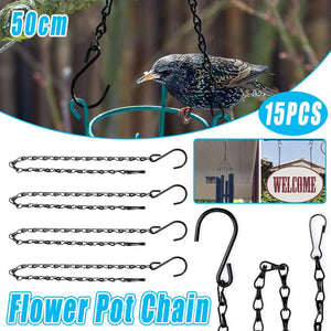 15PCS Metal Hanging Chains Plants Flower Pot Basket Chain