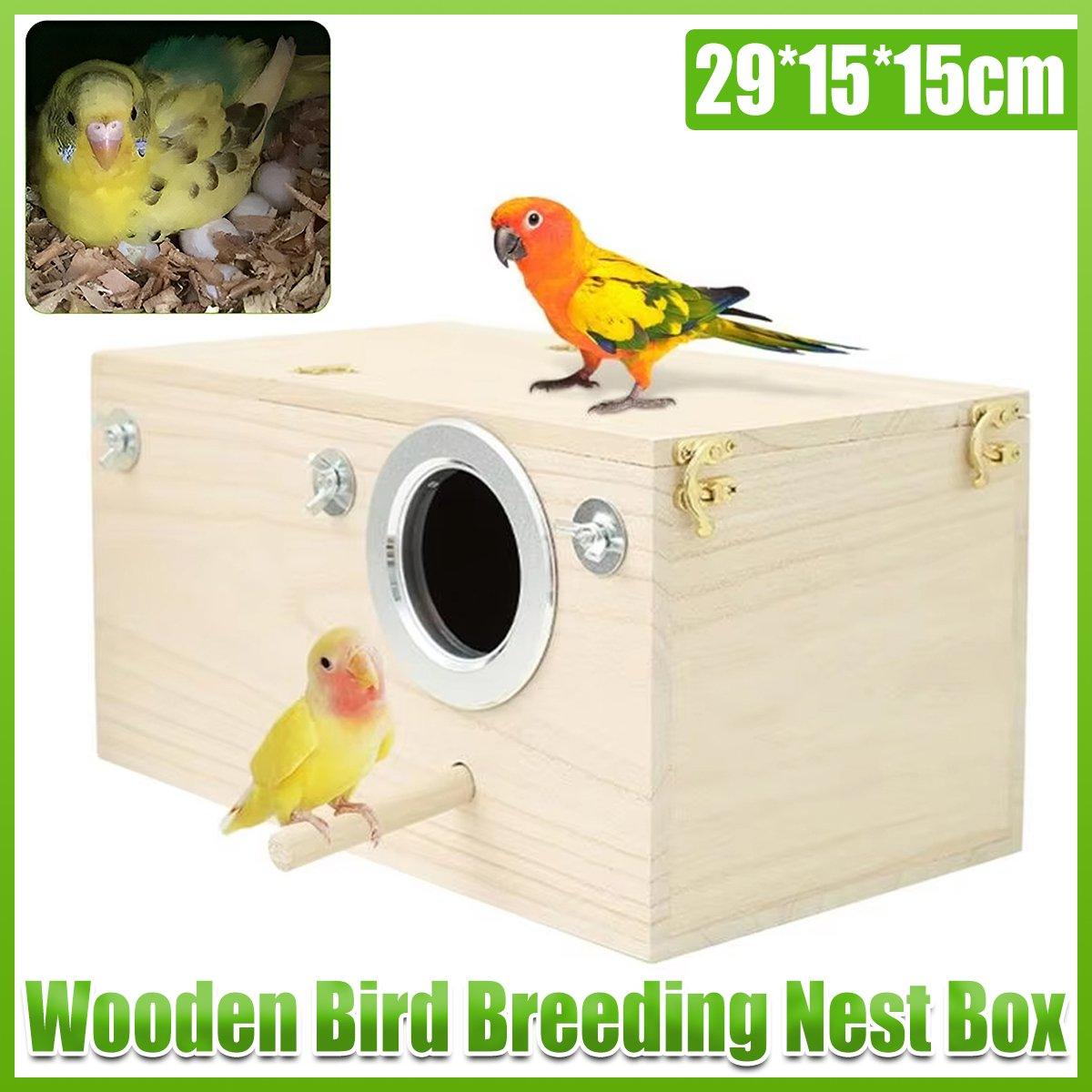 Right Opening Wooden Breeding Box for Small Birds Durable & Spacious