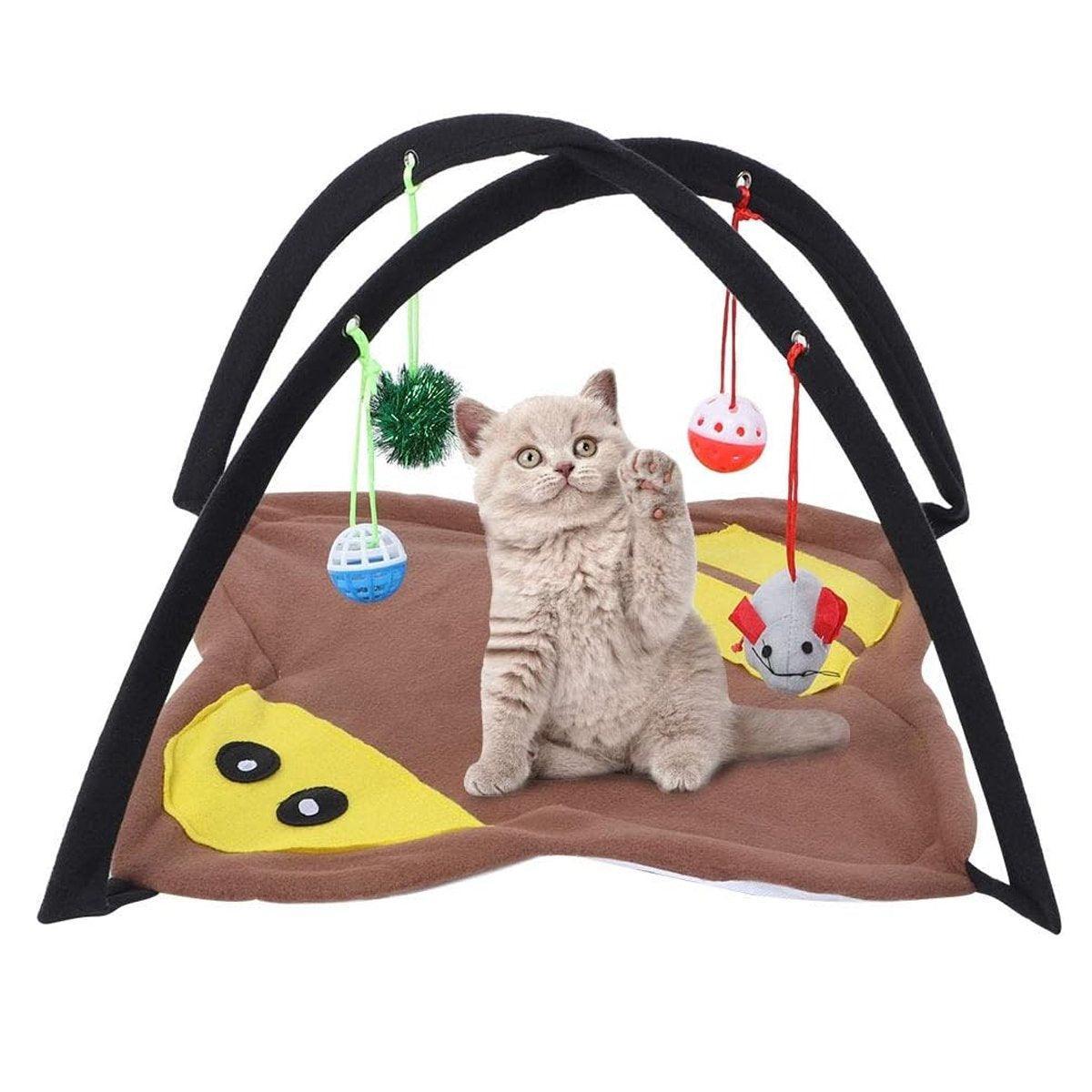 Pet Hammock Cat Breathable Fun Bell Toy Bed Cat Tent