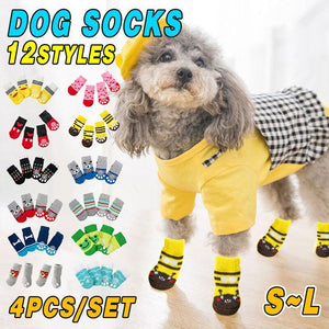 Dog Socks Non-Slip Grip Slip Anti-Skid S M L - Puppy Cat Pet Shoes Slippers