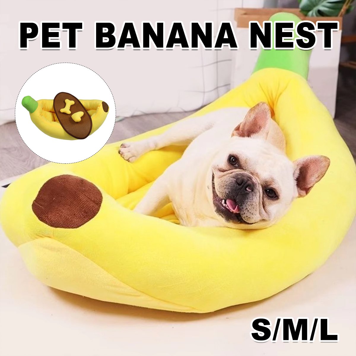 Cute Banana Shape Pet Bed Winter Warm Dog Cat Kennel