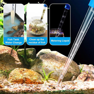 2PCS Efficient Aquarium Maintenance with Fish Tank Cleaning Pipettes