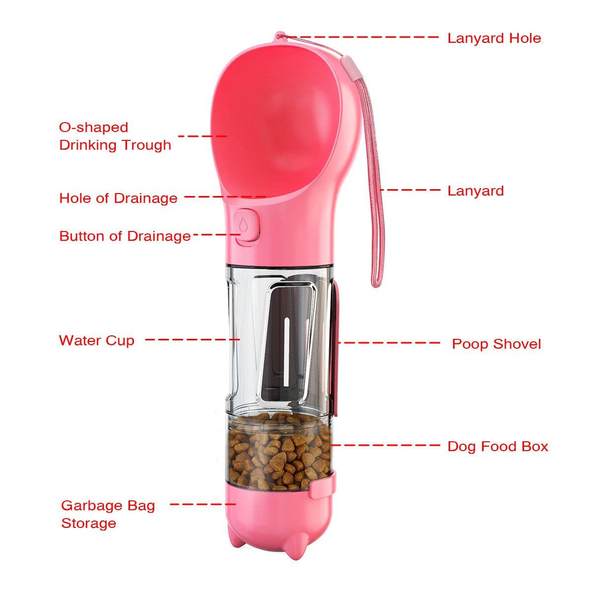 Portable Pet Water Drink Bottle Dog Travel Bowl Dispenser