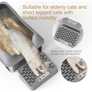 Stainless Steel Large Cat Litter Box Durable & Easy to Clean Design