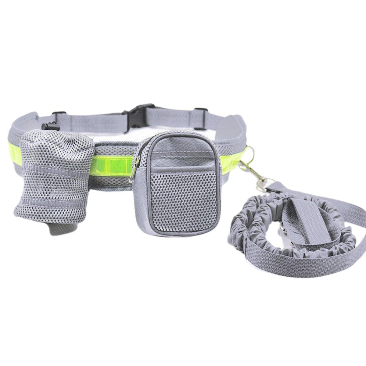 Pet Running Sports Traction Suit Belt Waist Pack Multi-color Reflective Traction Rope Collar Plus Belt