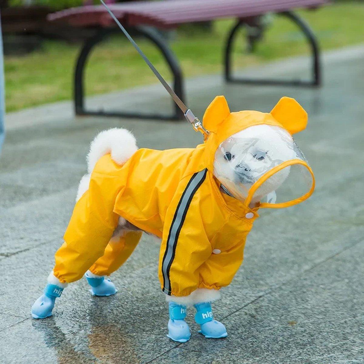 Waterproof  Cartoon Puppy Dog Shoes Pet Rain Boots