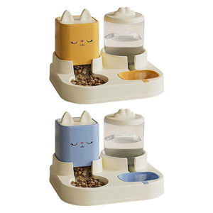 Pet Cartoon Feeding Bowl Universal Water Feeder Cat Dog Food Dish Durable Stand