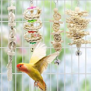 17PCS Bird Toys Swing Toys