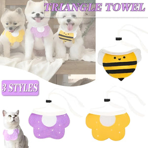 Cat Saliva Towel Pet Supplies Clothes Decoration Supplies Triangle Towel Dog