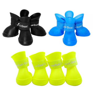 Cartoon Boots Pet Rain Boots Waterproof Non-slip Wear-resistant Dog Shoes