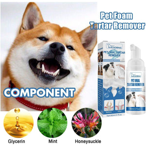 Pet Oral Foam Gentle Tartar Remover for Dogs & Fresh Breath Dental Care